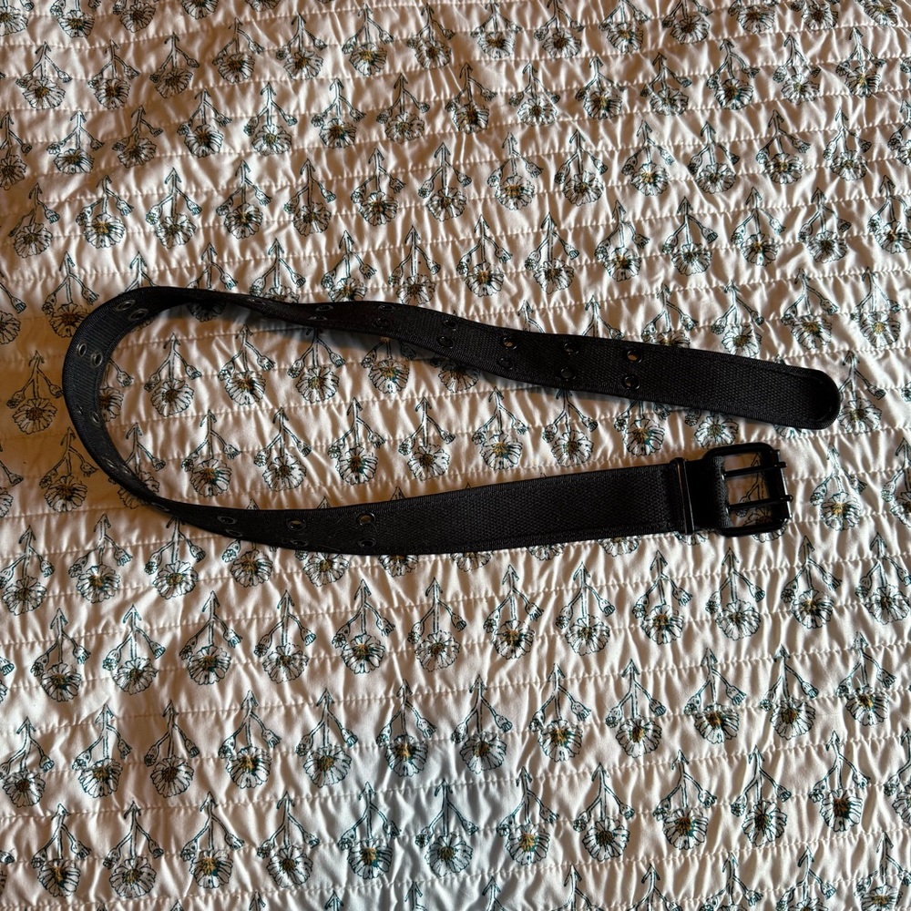 All Black Grommet Belt